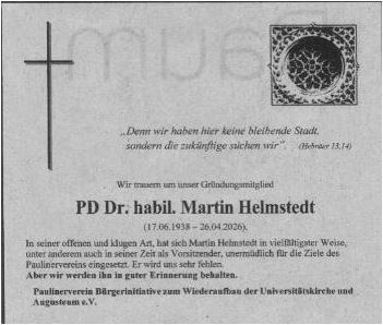 Todesanzeige Helmstedt
